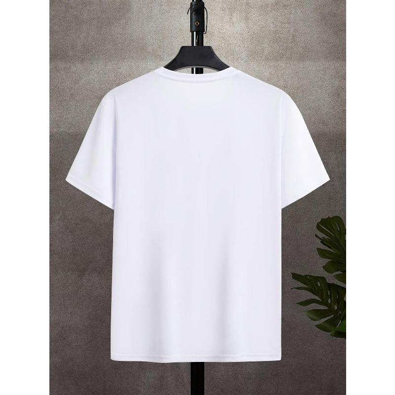 European sizes Men'S T-Shirt Niche High-End Healing Floral Text T-Shirt Men'S Loose Drop Shoulder Short Sleeve Spring And Summer Street