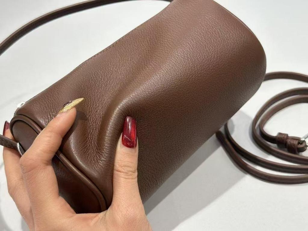 Women's High-End Genuine Leather Tote Pillow Bag - Versatile Single Shoulder Handbag