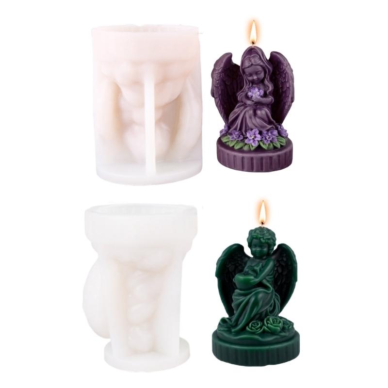 Food Grade Silicone Candle Making Mold With Angel Design Heat Safe Reusable 150g Lightweight For Beginners And Professionals