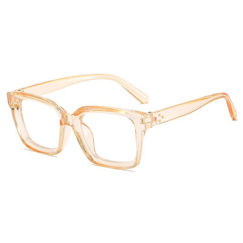 European and American fashion square anti-blue flat glasses new plain rice nails street shot glasses frame business glasses frame