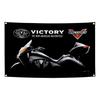 90x150cm V-Victorys Motorräder Flagge Renn-Wandteppich Polyester Digitaldruck Banner Für Garagenwandkunst Outdoor-Dekoration