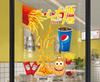 Snack Fries Cola Advertising Decoration Hamburger Restaurant Glass Door Sticker Poster Tea Fried Chicken Shop Window WallSticker