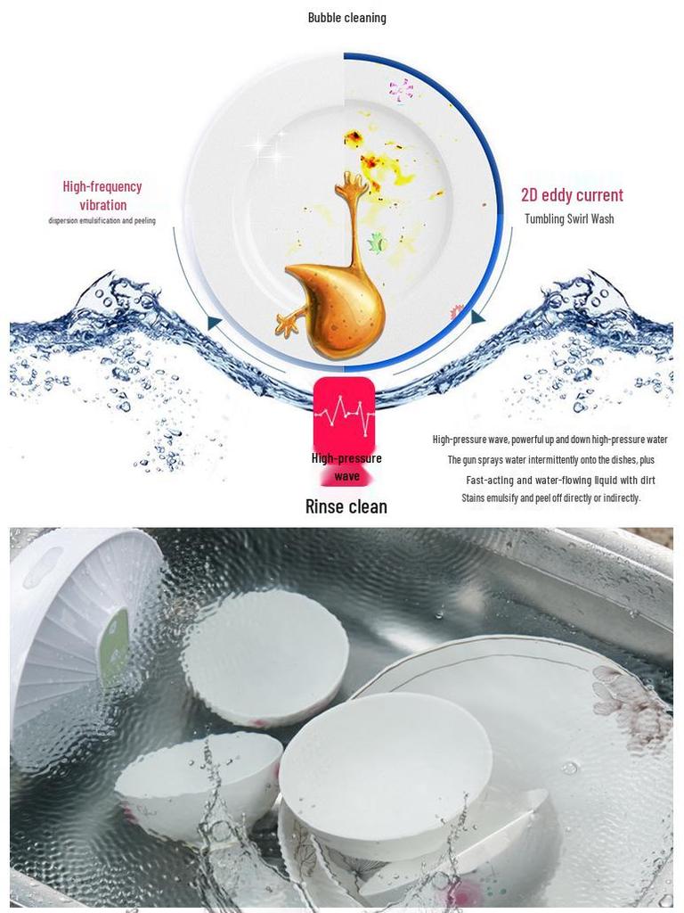 Portable Wireless Ultrasonic Cleaner for Fruits, Vegetables, and Seafood