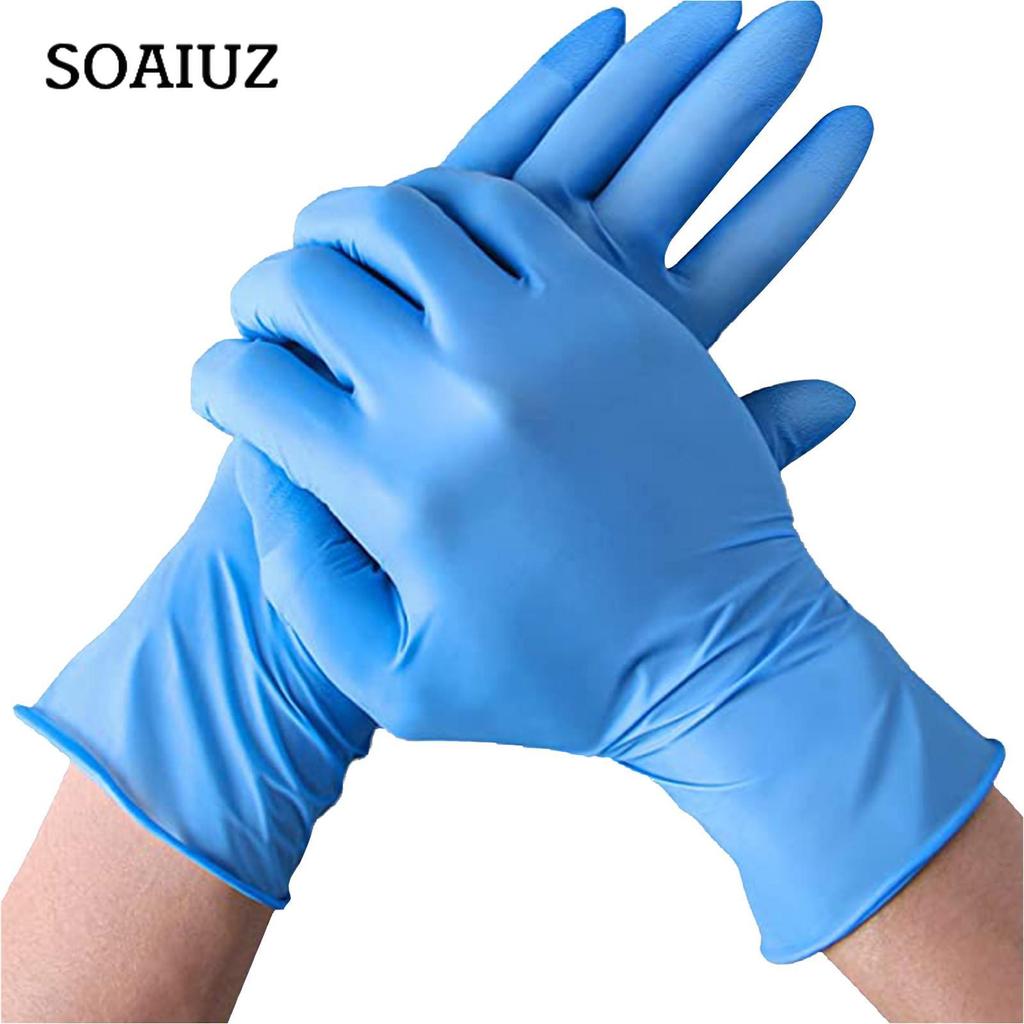 50 szt. Jednorazowych rękawiczek gumowych PVC Kompozyt zagęszczony niebieski nitryl Higieniczna kwasoodporna emulsja spożywcza