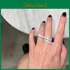 Bague Chic au Design Unique et Réglable Ornée de Cristaux de Zirconium Éclatants pour Femmes