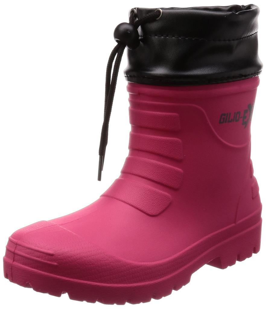 GILIO Lightweight Hybrid EVA Short Rain Boots for Gardening and Size 3E Women's Work, Rose, 24.0cm-24.5cm,