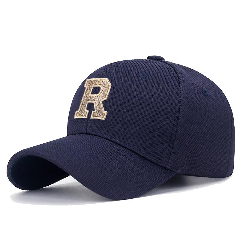 2026 New High Quality R Letter  Gold Thread 3D Embroidery Adjustable Elastic Pineapple Cloth Baseball Cap Trucker Hats Sun Hat