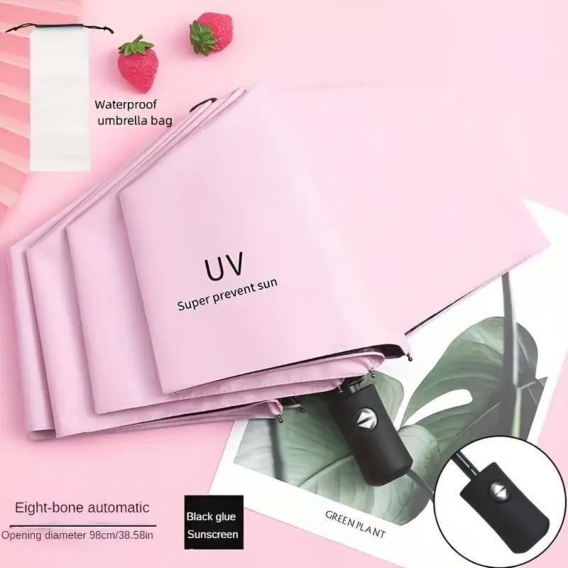 8 Bone Umbrella Automatic Umbrella Black Glue Sunscreen Sun Umbrella Plus UV Protection Windproof Umbrella