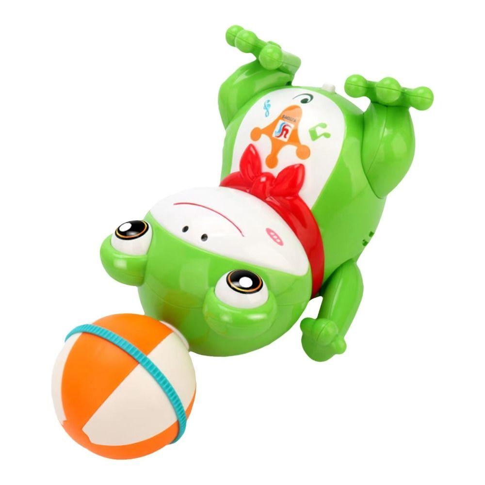 LED Spinning Ball Frog Toy with Lights Kids Electric Frog Toy  Desktop Ornament