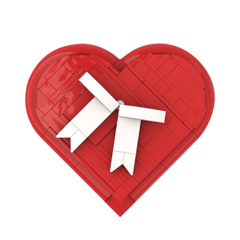 MOC Кубики Коробка Серце Кохання Будівельний Блок DIY Іграшка-Конструктор Для Дівчат Пари Подарунковий Набір на День Валентина Набори Будівельних Блоків Іграшки