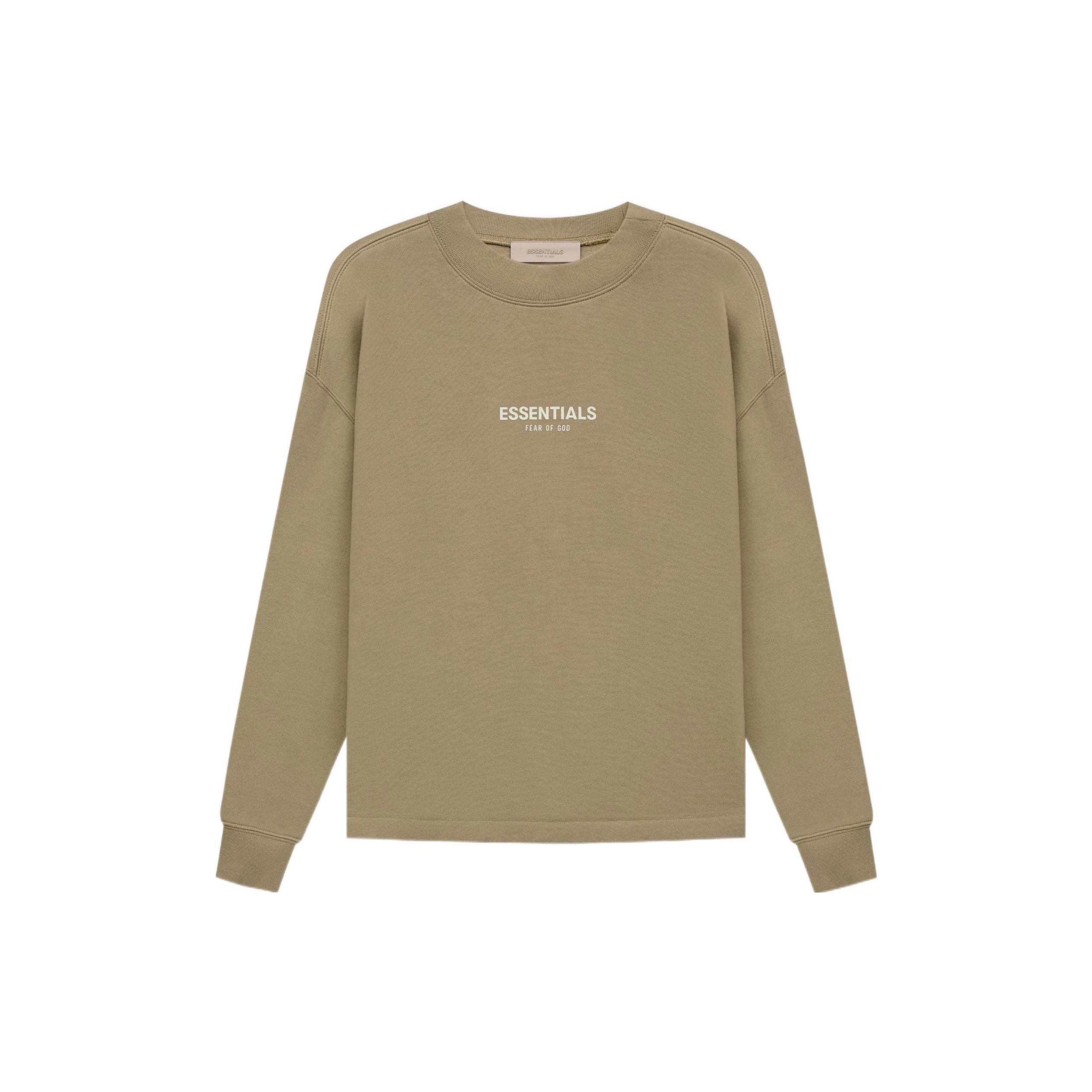 

Fear of God Essentials SS22 Свободный свитшот с круглым вырезом на флисовой подкладке Топы унисекс Дубово-коричневый FOG-SS22-259