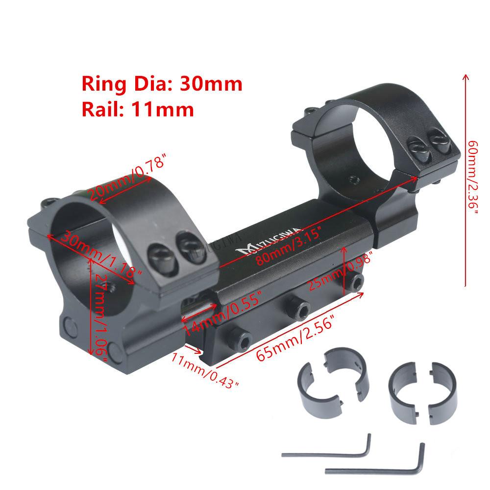 MIZUGIWA 1 inch/30mm Rings 11mm Dovetail High Profile Scope Mount,w/Stop Pin, Zero Recoil Base Compensation
