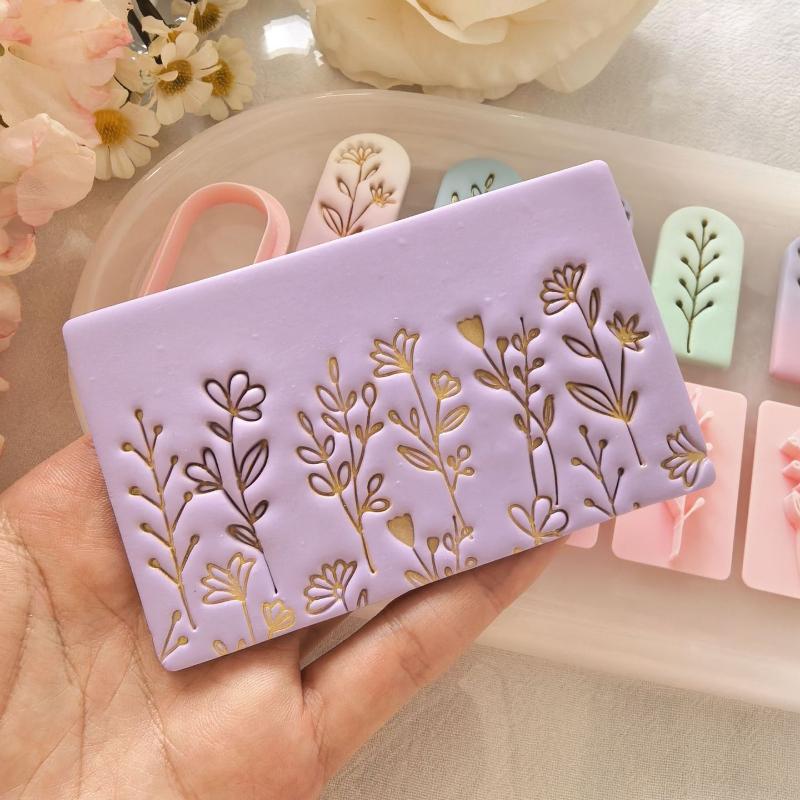 7pcs Soft Pottery Earrings Mold Set High-precision Leaf Cutting Mold Manual Diy for Soft Pottery Earrings Making