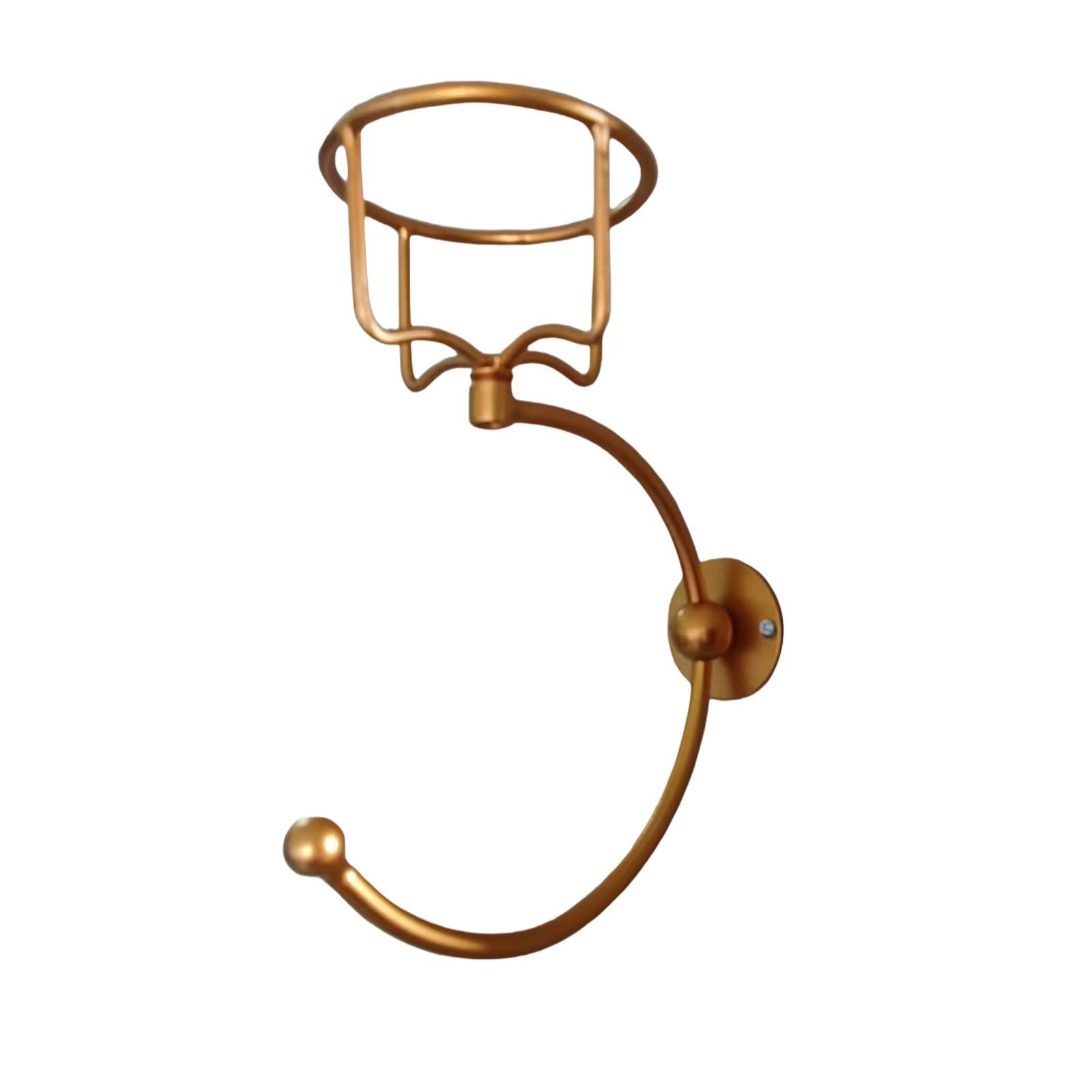 

Держатель для полотенец с винтажным подсвечником, крючок для полотенец на стену в ванной, кольцо для полотенца в деревенском стиле с элегантным подсвечником, прочная настенная вешалка One Size