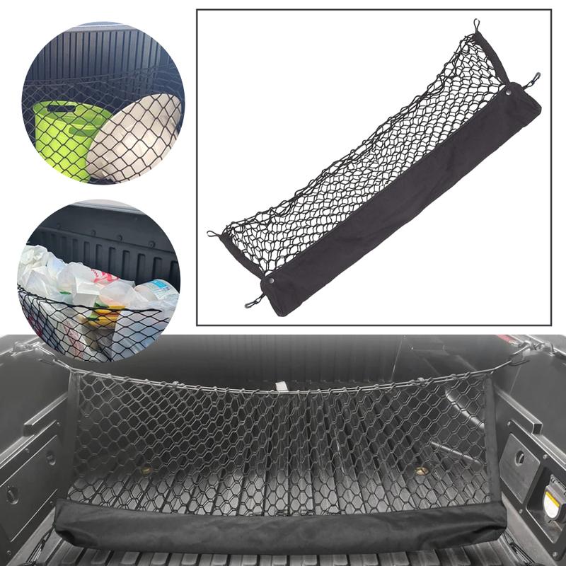 Car Truck Bed Cargo Net Organizer Storage Nylon Nets Stretchable For Cadillac Escalade Chevrolet Suburban GMC Subaru 2015-2024