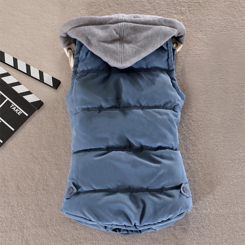 Sonbahar ve Kış Kadın Vahşi Kadın Kapşonlu Pamuklu Yelek Kısa Kalın Yelek