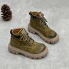High-top Boots, Autumn Thick-soled Work Boots, Soft Leather Women's Boots and Women's Shoes