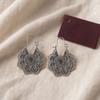 1 Pair Vintage Bronze Earrings for Women, Multi-Layer Hollow Pattern Hook Earrings, Bohemian Ethnic Style Drop Earrings for Jewelry Gift