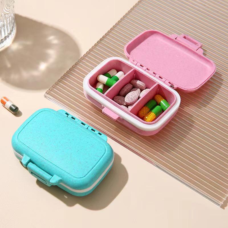 Compact Three-Meal Pill Organizer: Portable, Moisture-Proof, Three-Grid Medicine Box