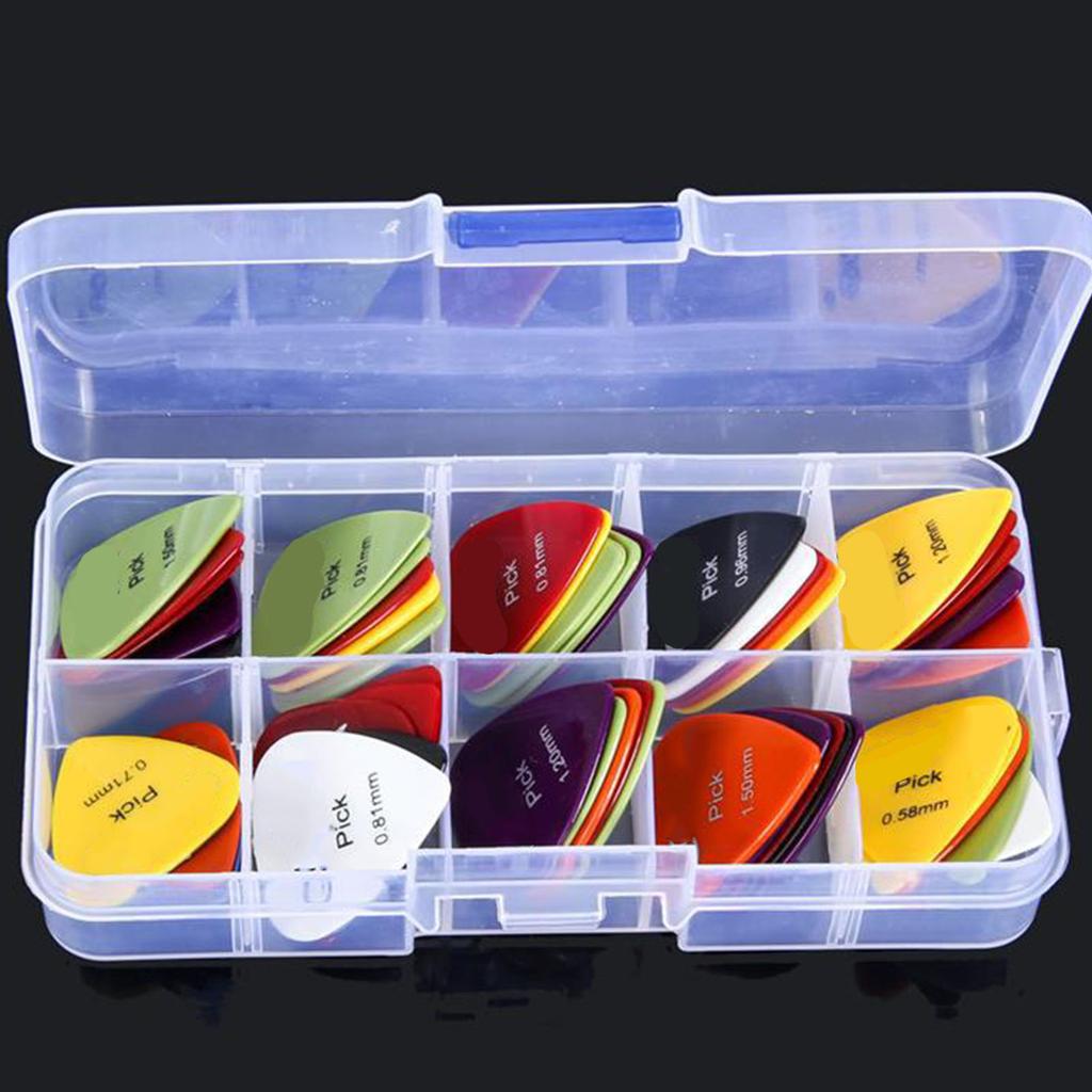 50Pcs Folk Guitar Pick Set Practical Comfortable Hand Feel Frosted Finish Mirror Finish Guitar Pick Kit