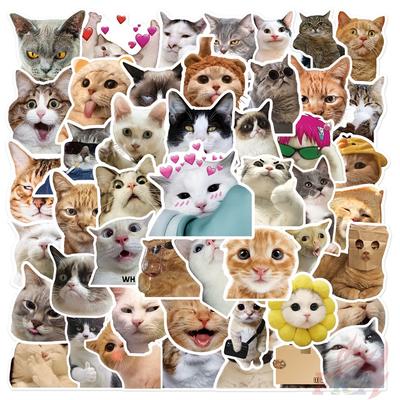 50 Stück/Set Lustige Katzen Cosplay Serie 04 Aufkleber DIY Mode Wasserdichte Doodle Abziehbilder Aufkleber