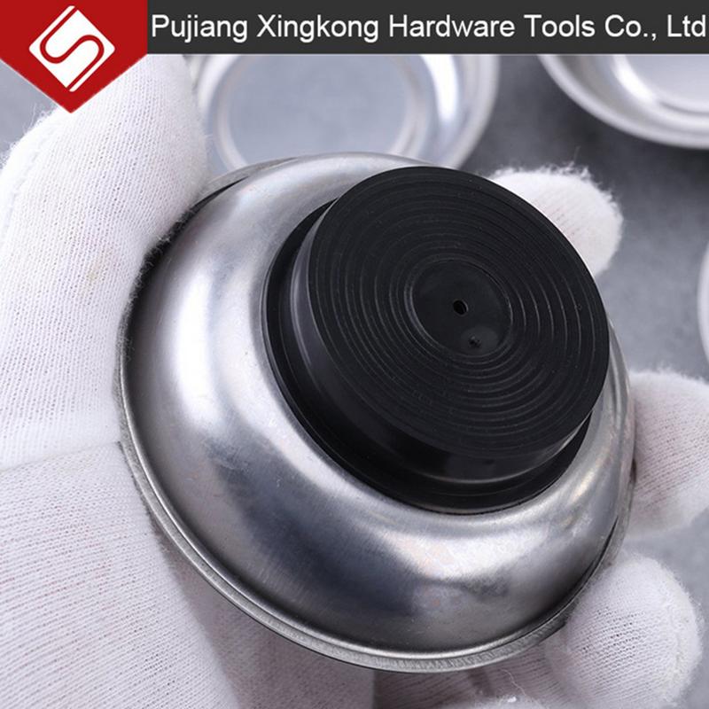 3/4/6 Inches Magnetic Tray Circular Magnetic Parts Bowl Screw Storage Tray Stainless Steel Tools Tray For Auto Suction Pad Tools