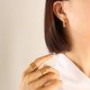Korean Style Gold-Plated Titanium Steel Earrings: Simple, Versatile Design