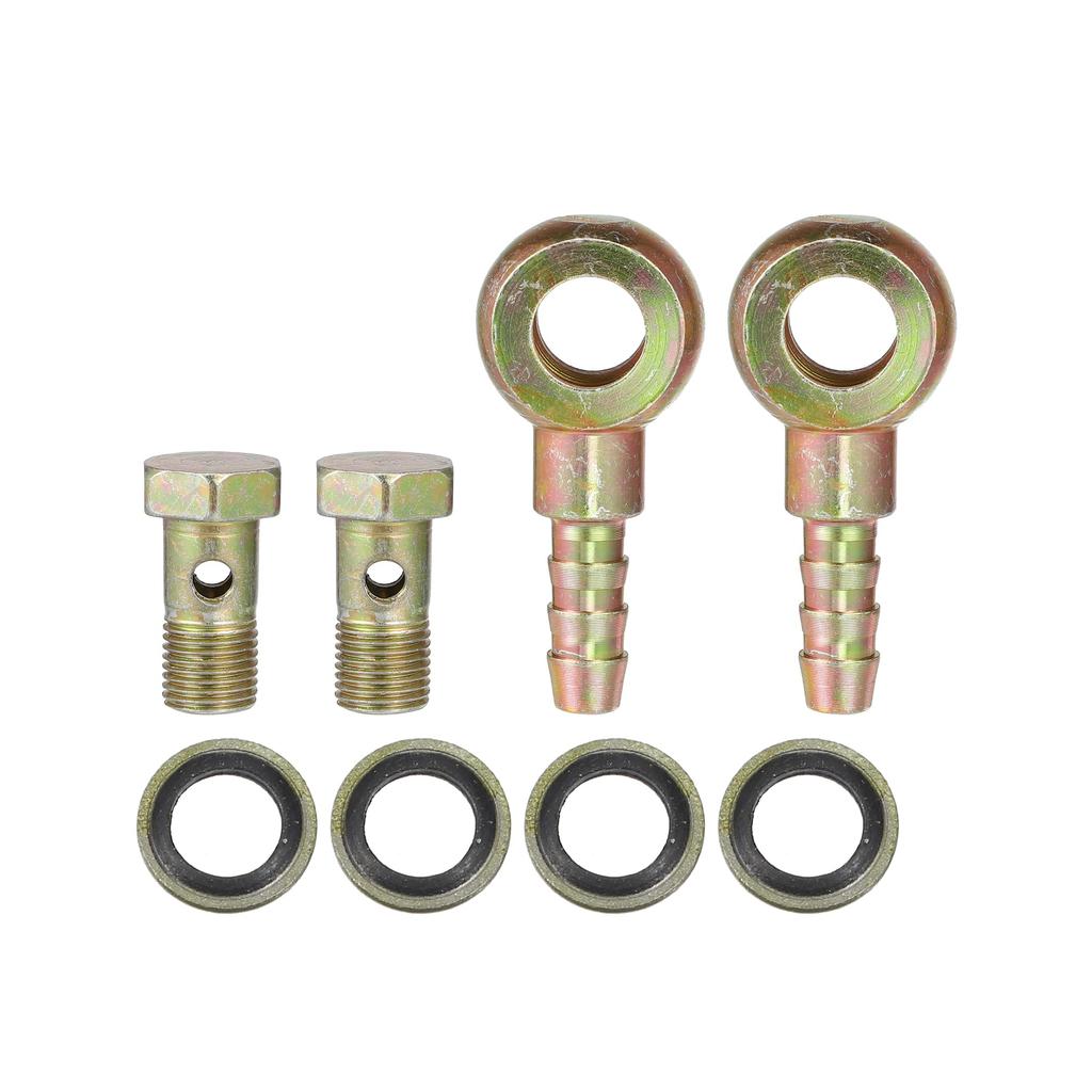 A ABSOPRO Banjo Bolt M10x1 8mm Banjo Hose Barb Bolt Fitting Brake Line Fitting