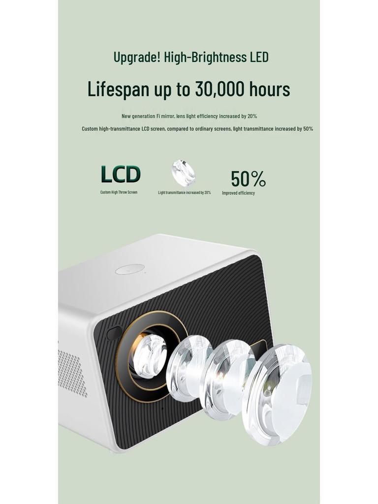 2026 Portable Ultra HD Smart Home Theater Projector with Voice Control