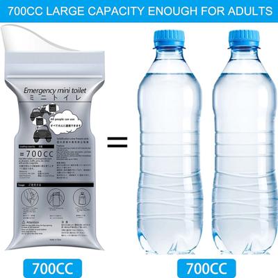 שקיות השתן חירום חיצוניות 700 מ"ל קל לקחת שקיות השתן נסיעות מיני נייד אסלה לתינוק נשים גברים שקית קיא