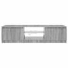 vidaXL Meuble TV avec lumières LED Sonoma gris 140x40x36 cm, support TV, armoire média, armoire hifi, unité TV 822682