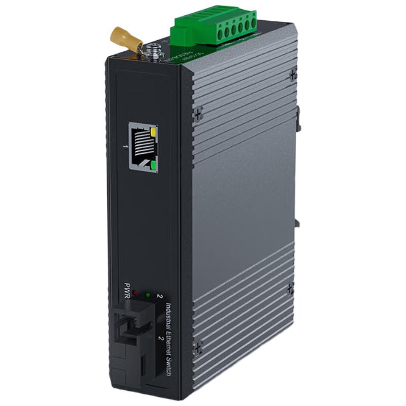 Industrial 100Mbps Single-Fiber Media Converter, 20km (A-Side)