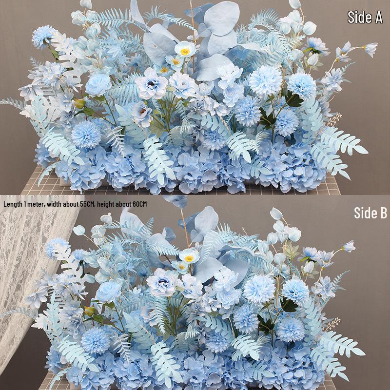 Artificial Flower Column Wedding Decorations with Car Delivery Ceremony and Roman Style Welcome Board
