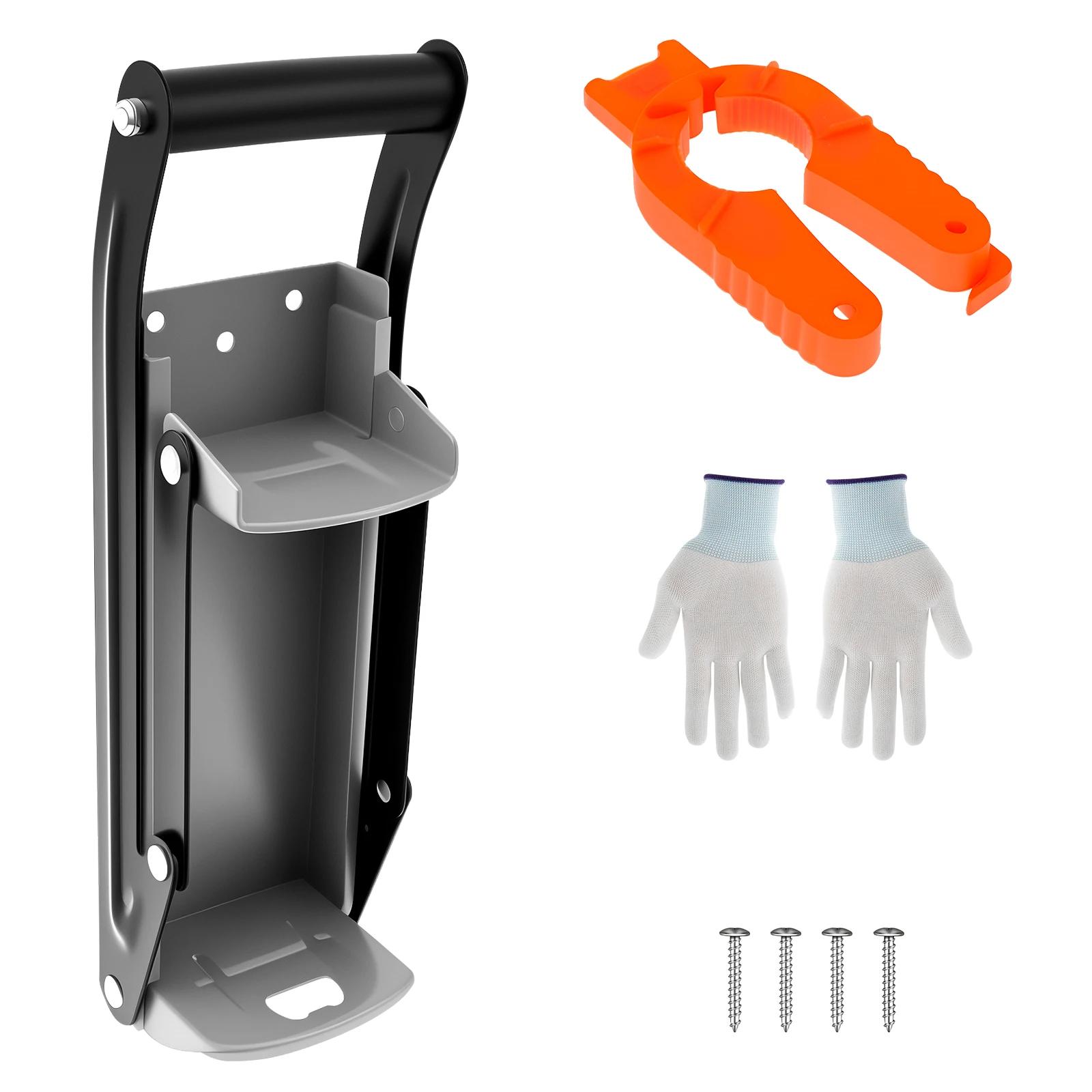 

Metal Can Crusher Wall Mounted Can Crusher with Bottle Opener Ergonomic Aluminum Can Crusher Tool Fashion Soda Can Smasher серый