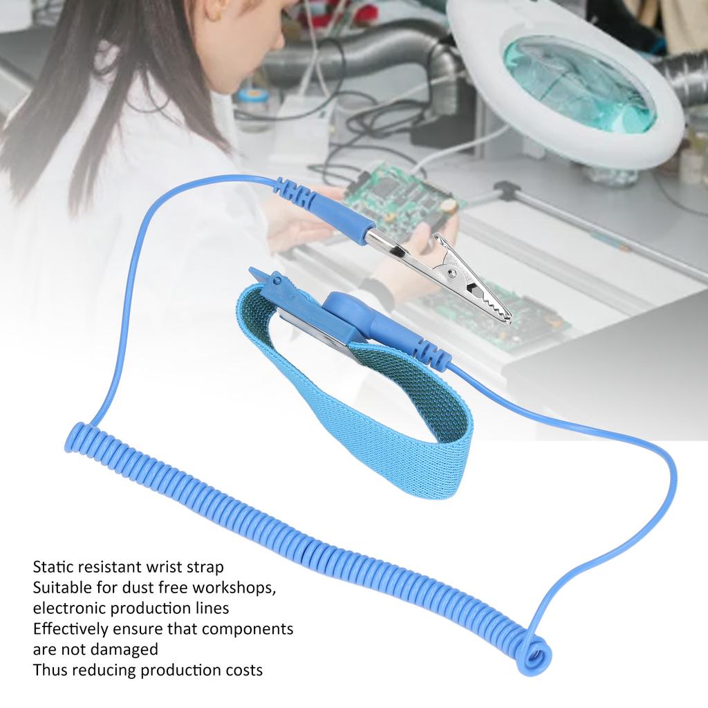 Static Resistant Wrist Strap Reusable ESD Bracelet Wristband for Electronic Equipment