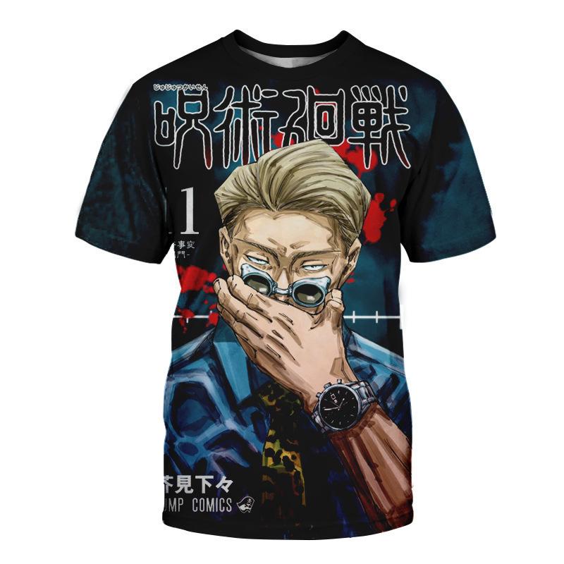 Jujutsu Kaisen Itadori Yuji Graphic T-Shirt, Fashion Anime Tee for Men Women, Breathable Polyester Short Sleeve, Casual Streetwear Tops