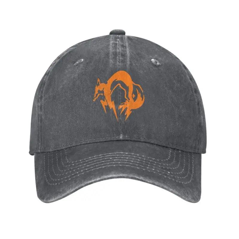 Personalized Cotton Metal Gear Solid Fox Logo Baseball Cap for Unisex Women Adjustable Video Game Dad Hat Outdoor
