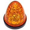 Customize 24V Truck LED Marker Lamp Side Marker Crystal Cut 16 LED Universal Yellow/Red/White/Amber Color (2 Pieces, Orange)
