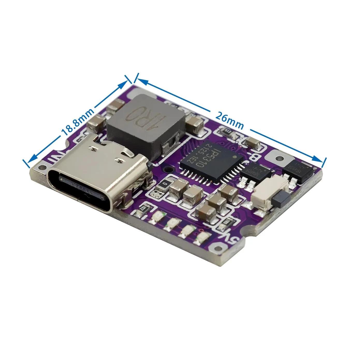 

Mini type-C charger motherboard 3A charging and discharging integrated module rechargeable mobile phone 5V to 4.2V