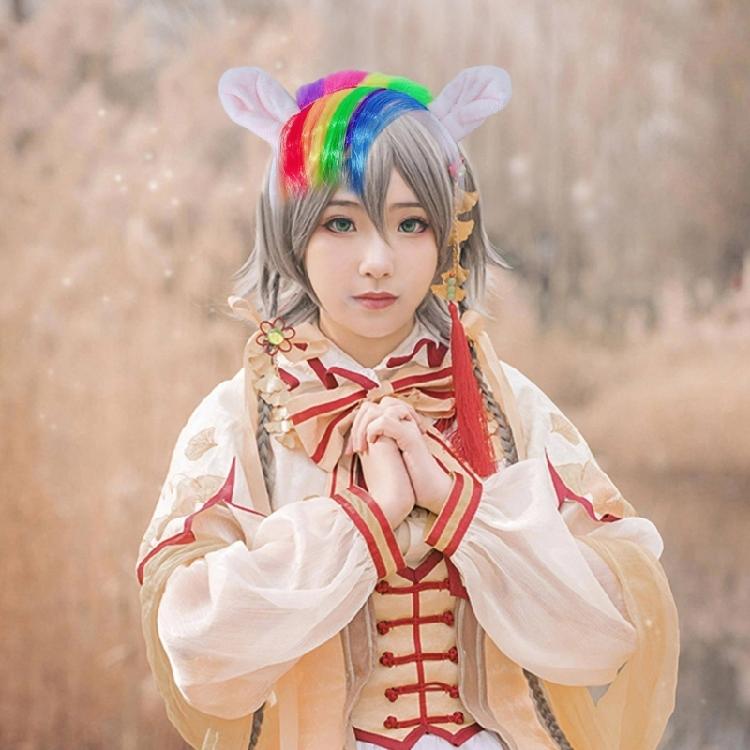 Halloween Pferde Kostüm Set mit Pferdeohr Stirnband Pferdeschwanz für Kind Erwachsener Weihnachten Cosplay Pferd Rollenspiel Outfit