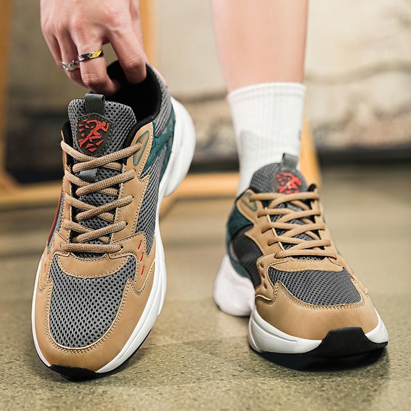 Men's casual four season sneakers breathable outdoor speed runing shoes wear-resistant soft-sole comfortable racing sports shoes