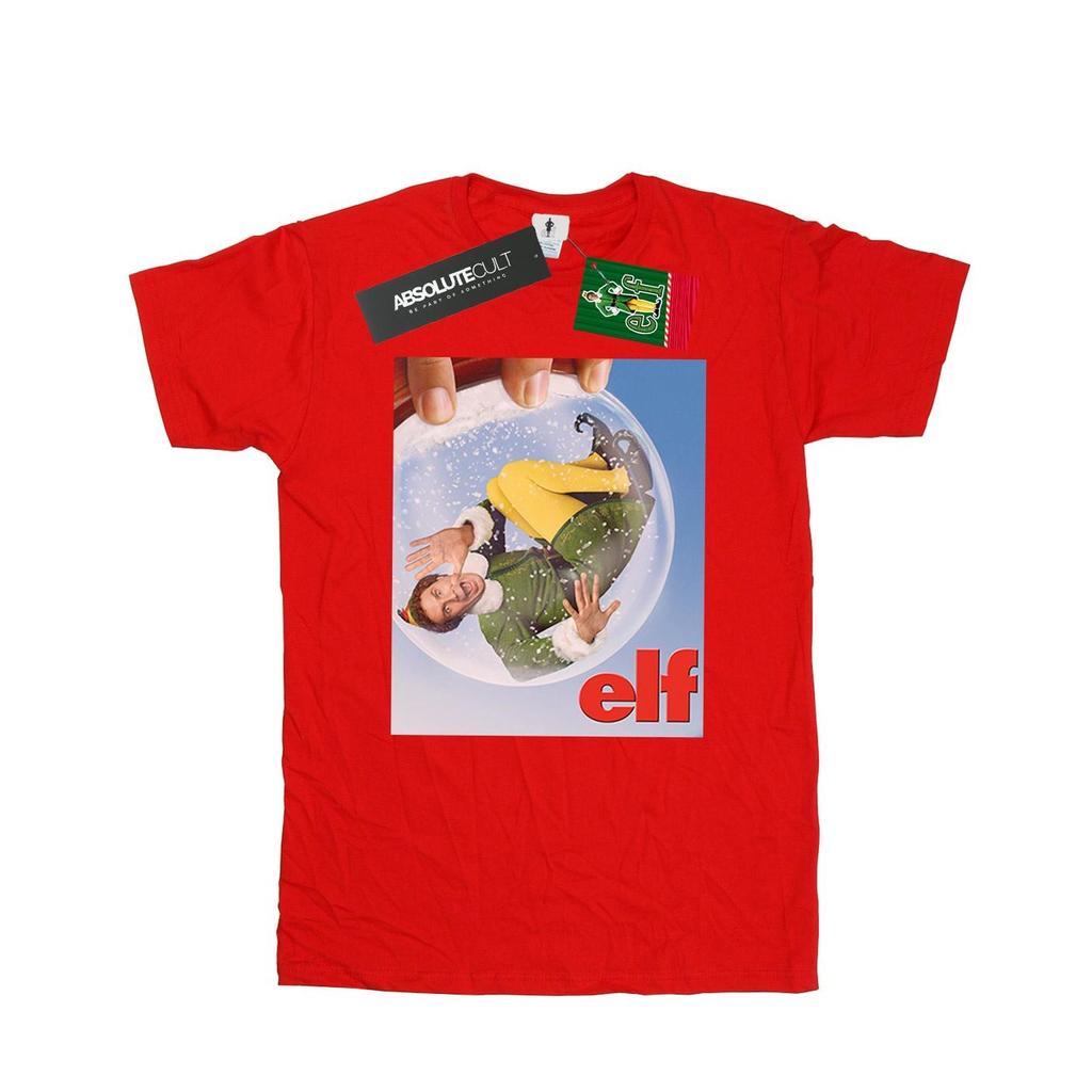 Elf Mens Snow Globe Poster T-Shirt