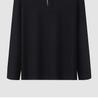[Including Wool] Langdeng Autumn and Winter Men's Warm and Comfortable Collar Solid Color Long Sleeve T-shirt Polo Shirt