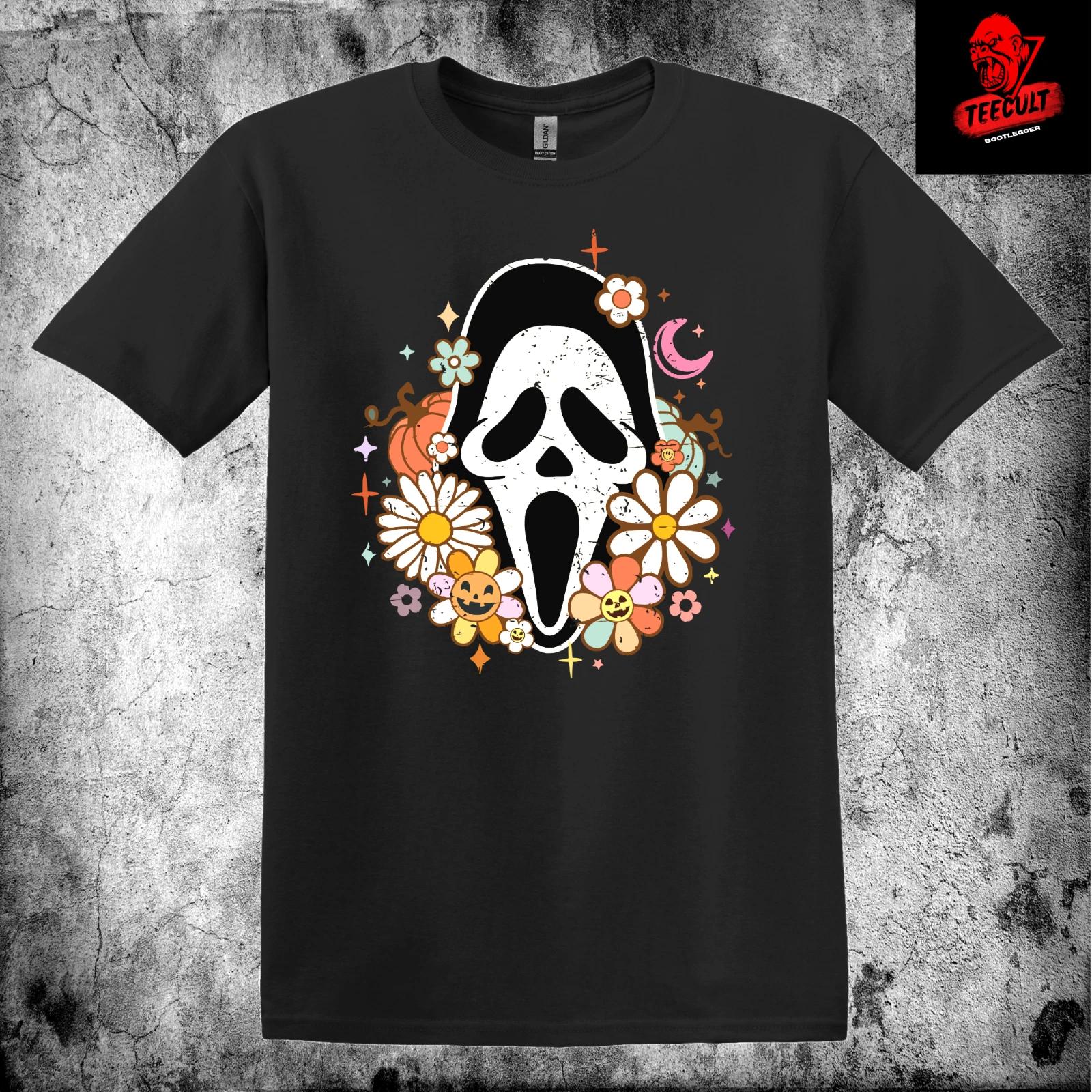 Men s and Women s T-shirts Ghostface Scream Funny Horror Scary Movie Halloween Tee Unisex XXXXL