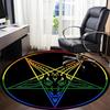 1pc Baphomet, Occult Office Round Area Rug, Under Office Chairs Bedroom Living Room Home Decor, Room Deco, Available in Various Sizes