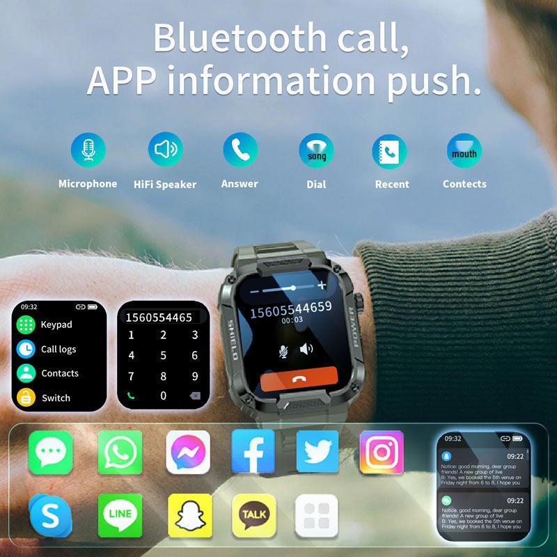 MK66 Smartwatch 2023: Full Touch Screen with Blood Pressure & Oxygen Monitoring
