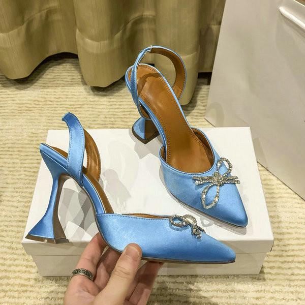 

Fashion 2025 Spring And Summer Sandals Women S New All-Match Pointy Fairy Hollow Baotou Rhine-Drill Thin Heel Single Shoes High Heels 42