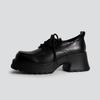2025 spring new fashion outer wear thick heel small leather shoes women's platform solid color Mary Jane glossy fashion single shoes women