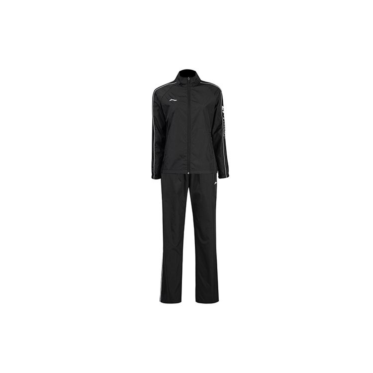 Li Ning Badminton Series Running Training Sports Woven Suit Women Suits Black AACR002-1