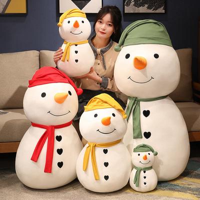 Niedliche kleine Schneemannpuppe Plüschtier mit Hut Schneemannpuppe Kinderstoffpuppe für Mädchen Weihnachtsgeschenke